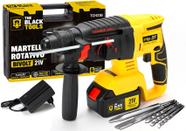 Martelete Rotativo Rompedor Furadeira Impacto Brushless Bateria 21v Com Ponteiras E Brocas 110v/220v The Black Tools