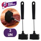 Martelo Amaciador Carne Batedor 25cm Em Aço Inox Cabo Plástico Cozinha Restaurante Martelo Amaciador Carne Batedor 25cm Em Aço Inox Cabo Plástico Cozinha Restaurante