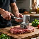 Martelo Amaciador de Carne em Liga Metálica com Cabo Antiderrapante