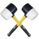 Martelo Borracha Assentar Piso Ladrilho Kit 2 Ergonomico Marreta Obra Reparo Cemarica Manutençao Resistente