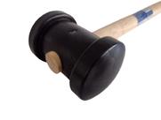 Martelo Borracha Grande 40cm Brasfort Preto Cabo Madeira Martelo Borracha Grande 40cm Brasfort Preto Cabo Madeira