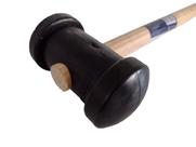 Martelo Borracha Médio 33cm Brasfort Preto Cabo Madeira Martelo Borracha Médio 33cm Brasfort Preto Cabo Madeira
