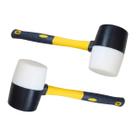 Martelo Borracha Obra Kit 2 Uni Mercenaria Ergonomico Assentar Ladrilho Taco Piso Ceramica Chao Moveis Reparo Construçao
