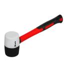 Martelo de Borracha 225g Cabo Fibra Vidro Preto e Branco MTX