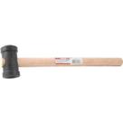 Martelo de borracha 40 mm cabo em madeira preto