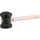 Martelo De Borracha 80 Mm, Cabo Em Madeira, Preto, Nove54 Ostenvonder