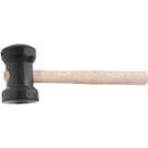 Martelo de borracha 80 mm cabo em madeira preto