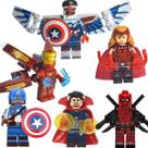 MARVEL Herois Avengers Melhor coleçao 6 bonecos blocos de montar LetsGo