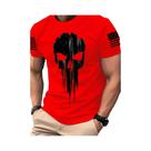 Marvel Punisher Tee Camiseta masculina com estampa digital Super-herói Anime Camiseta Skull Tees Marvel Punisher Tee Camiseta masculina com estampa digital Super-herói Anime Camiseta Skull Tees