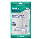 Masc Tripla Camada Azul Fort Health Com 10
