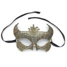 Máscara 3D de renda dourada para Halloween, adereços de cosplay, festa H