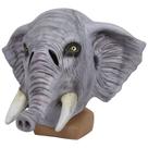 Máscara 3D de resina de elefante realista africana e asiática para adultos