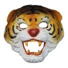 Máscara 3D Tiger Full Face PU Foam, Decoração de Cosplay de Halloween