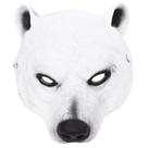 Máscara 3D White Bear PU Full Face Cover para fantasia de festa
