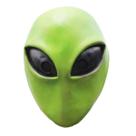 Máscara Alien Latex Green Face Cosplay, adereços