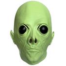 Máscara alienígena de cabeça cheia, látex verde para olhos grandes para Halloween