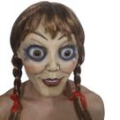 Máscara Annabelles Comes Home Latex com Cosplay de Cabelo 300g