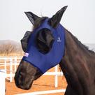 Máscara Antimoscas para Cavalo Horzmetnex Azul-Marinho Tamanho Grande com Abertura para a Crina