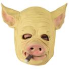 Máscara Battle Royales Smoking Pig, capacete de látex para rosto inteiro