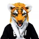 Máscara BEESUM Realistic Premium King Tiger Head para adulto
