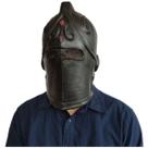 Máscara Black Knight Latex Full Face para cosplay de festa