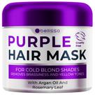 Máscara capilar roxa, condicionador profundo, toner, cabelo loiro, bronzeado