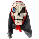 Máscara Caveira Com Olho Led Capuz Festa Fantasia Halloween Máscara Caveira Com Olho Led Capuz Festa Fantasia Halloween