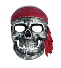 Máscara caveira pirata para festa halloween com 22cm - 1 unidade