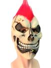 Máscara Caveira Punk com Pelos Gótico Fantasia Esqueleto