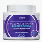 Máscara Caviar Matizadora Platinado Profissional Caviar Roxa Loiro Platinado Grisalho Mechas Tratto Milano 500g