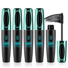 Mascara Charm Kiss 4D Silk Fibers Lashes à prova d'água, pacote com 4