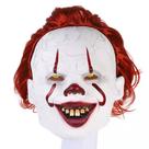 Máscara Clown Pennywises Spooky Latex para rosto inteiro com cabelo