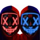 Máscara com iluminação LED Poptrend Halloween Scary Costume (pacote com 2)