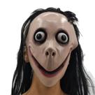 Máscara Creepy Long Hair Horror Face PVC Cosplay Halloween