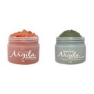 Máscara de Argila Vermelha Com Colágeno e Verde Com Vita E Máscara de Argila Vermelha Com Colágeno e Verde Com Vita E