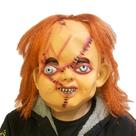 Máscara de boneca Chucky para cosplay de Halloween em látex para adultos