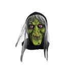 Máscara de bruxa de Halloween, capa facial de látex luminoso LED Máscara de bruxa de Halloween, capa facial de látex luminoso LED