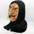 Máscara de bruxa de Halloween, fantasia de velhinha aterrorizante, látex