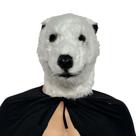 Máscara de cabeça de animal, traje de cosplay de resina de urso polar
