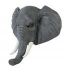 Máscara de cabeça de elefante, resina realista africana para adultos