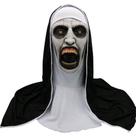 Máscara de capuz Ghost Face Nuns Cosplay Creep Látex preto/branco