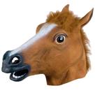 Máscara de Cavalo Marrom em Látex - Fantasia de Halloween para Cosplay