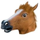 Máscara De Cavalo Marrom Látex Cosplay