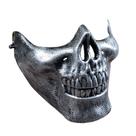 Máscara de caveira de meia face em PVC Horror Halloween Cosplay