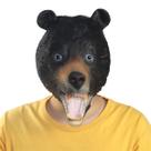 Máscara de cobertura de cabeça Black Bear Polar Bear Cat Latex para adultos