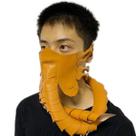 Máscara de cosplay Alien Worm Face Hug Bug Leather Half Face