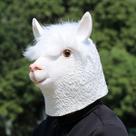 Máscara de cosplay, animal, alpaca, látex, fantasia de festa de Halloween