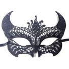 Máscara de cosplay Black Bull Horn Lace Halloween