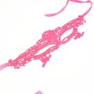 Máscara de cosplay com capa de meia face de renda rosa para festa de Halloween