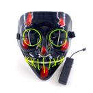 Máscara de cosplay de duas cores Glowing Ghost Face Full Face Hallo